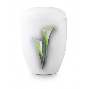 Biodegradable Urn (White with Lillies Design)